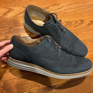 Cole Haan Men's Dark Gray Wingtip Oxfords